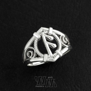 Кольцо с руной Ансуз - серебро