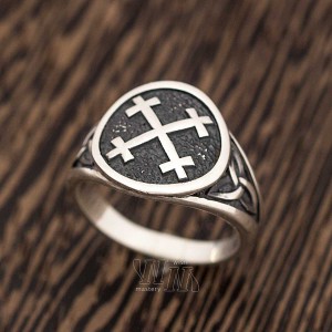 Кольцо Крест Мары - серебро