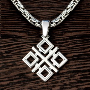 Кулон символ Макоши из серебра